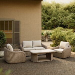 BORA 4 Seater Rattan Lounge Set