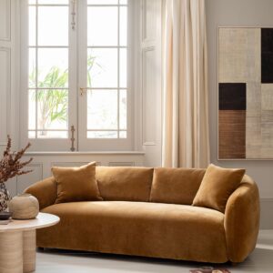 Cocoon Chenille 2 Seater Curved Sofa