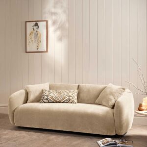 Cocoon Chenille 3 Seater Curved Sofa