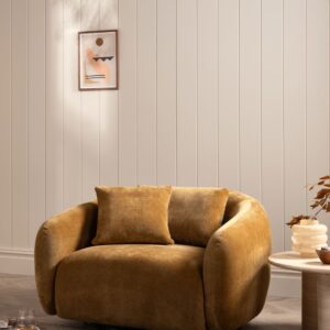 Cocoon Chenille Swivel Snuggle Chair