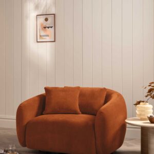 Cocoon Chenille Swivel Snuggle Chair