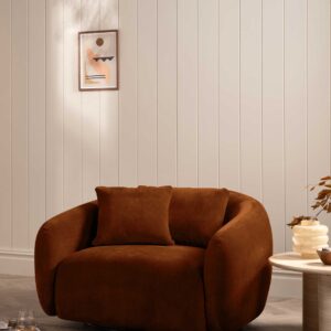 Cocoon Chenille Swivel Snuggle Chair