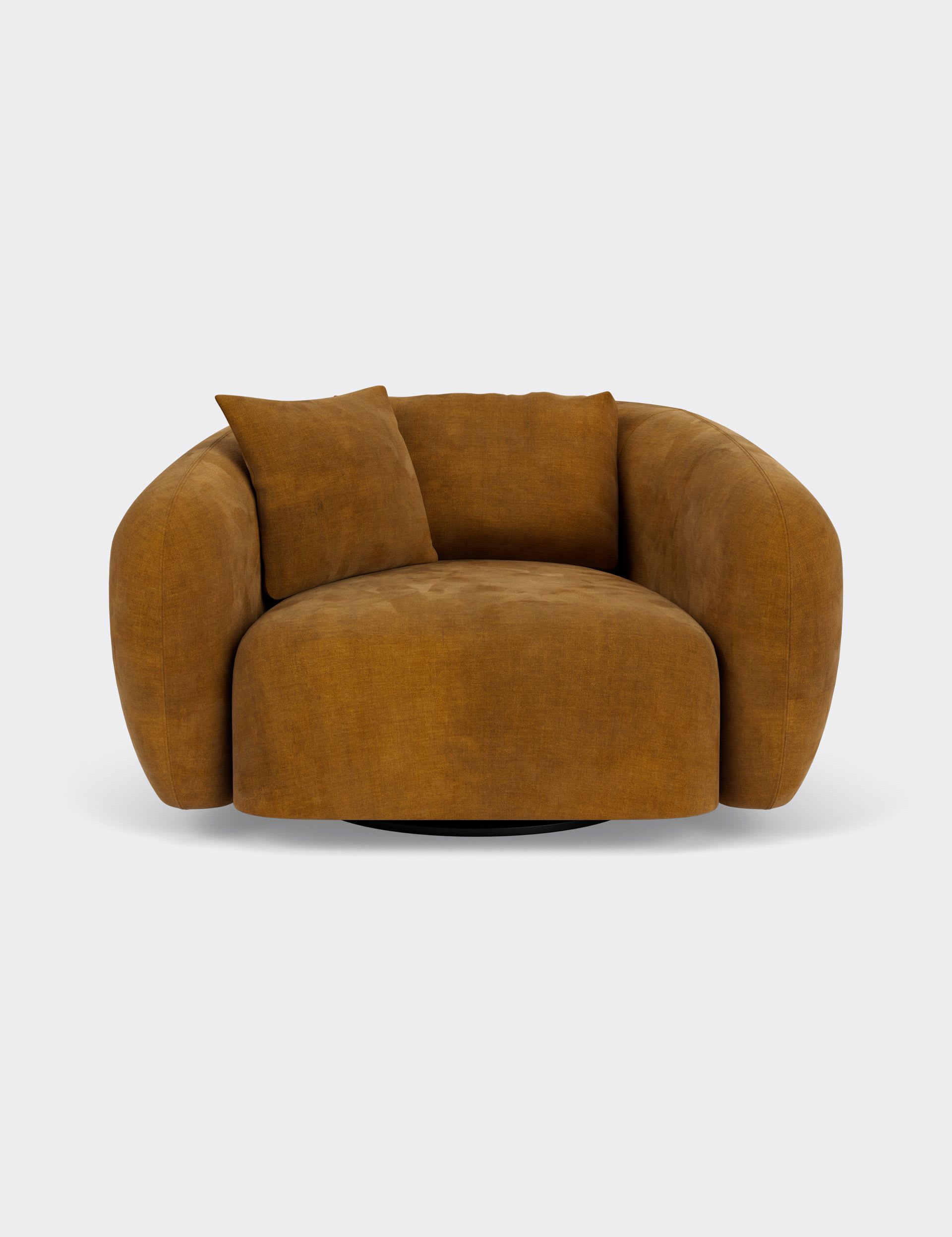 Cocoon Chenille Swivel Snuggle Chair - Image 2