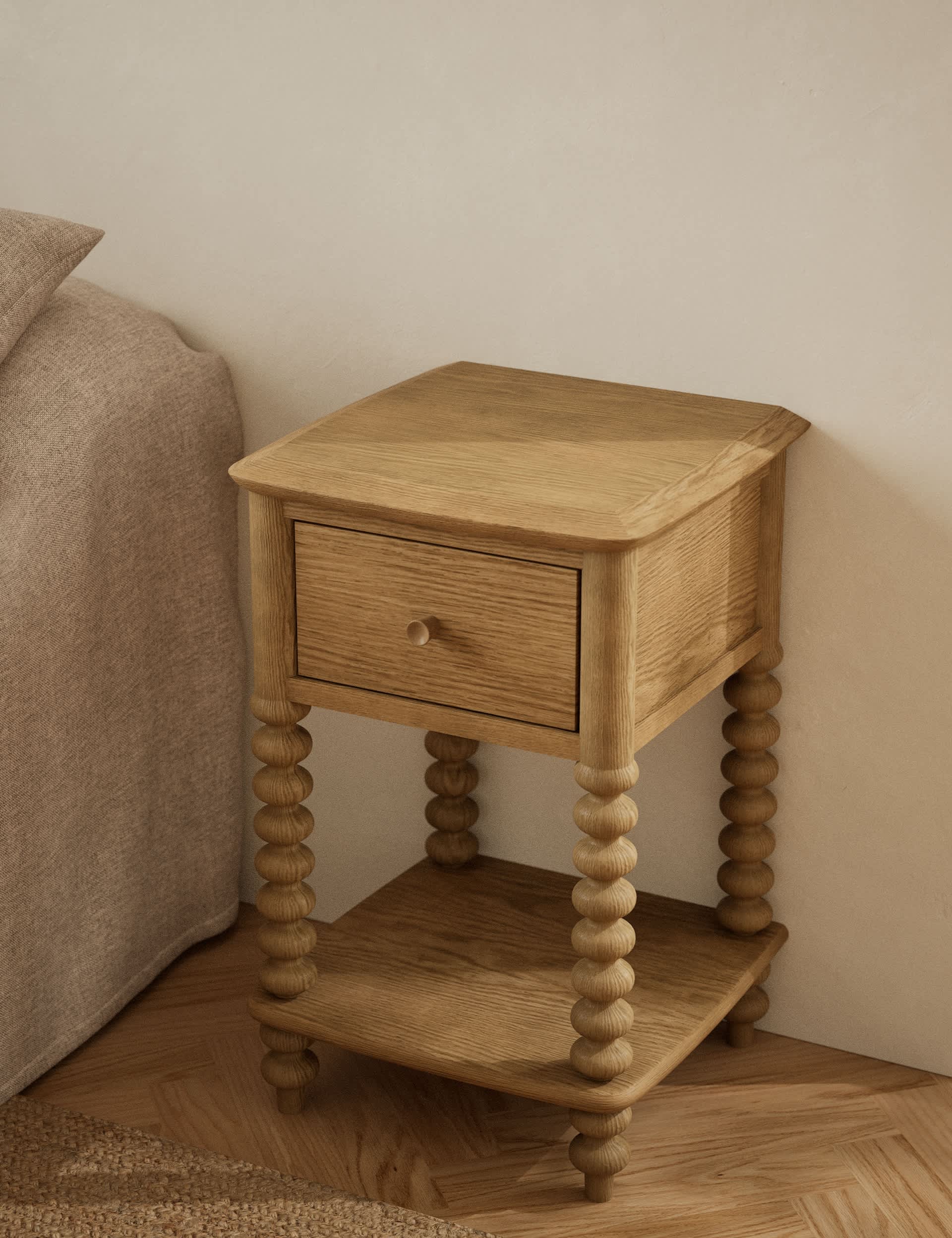 Evelyn Bobbin Bedside Table