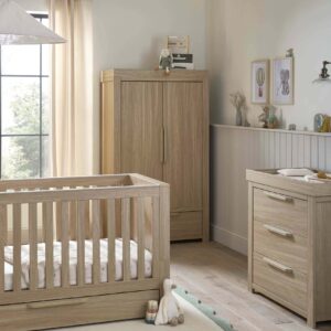 Franklin 3 Piece Cot Bed, Dresser & Wardrobe