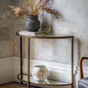 Hudson Metal & Glass Console Table