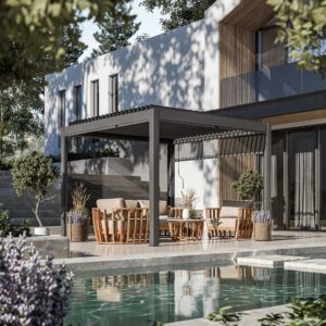 Luxe Aluminium Louvred Pergola 3M x 3M