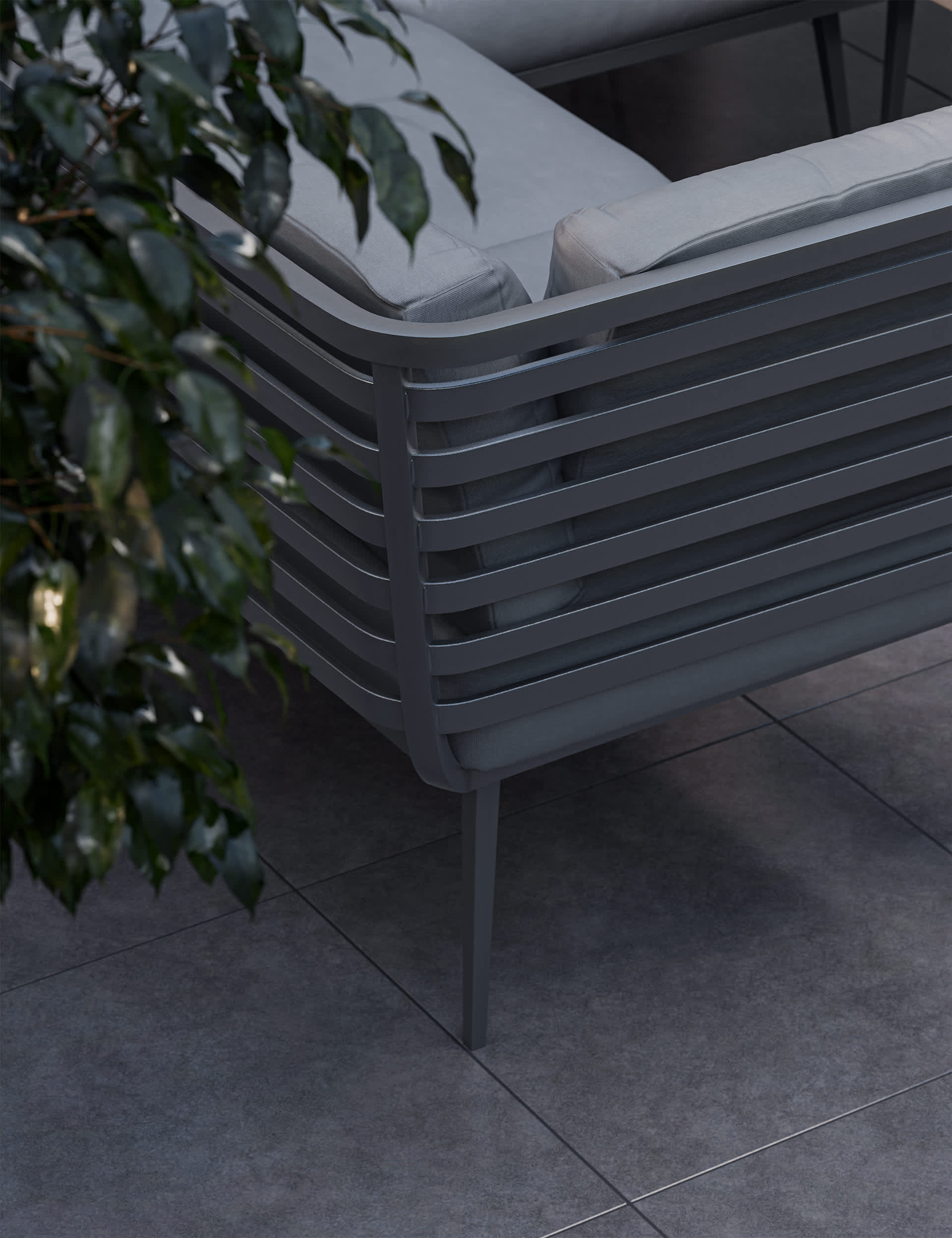 Mayfair Fire Pit Corner Lounging Set With 2 Benches - Image 3