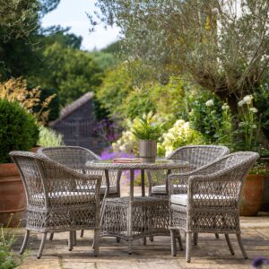 Menton 4 Seater Round Garden Table and Chairs