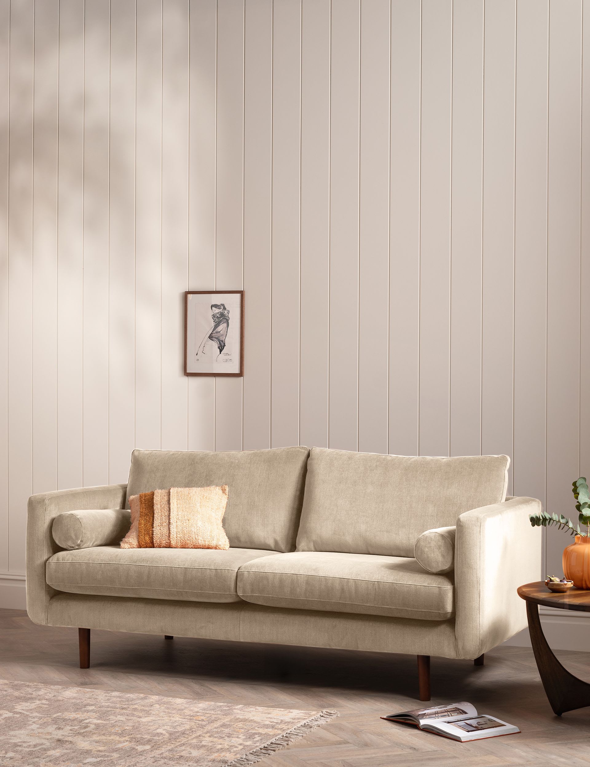 Moore Chenille Large 3 Seater Sofa