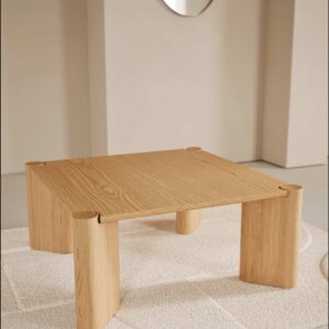 Notched Oak Coffee Table