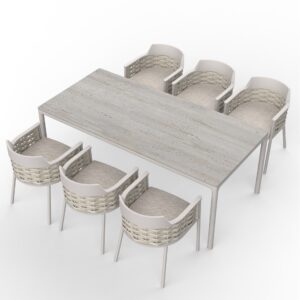 Olma 6 Seater Garden Dining Set