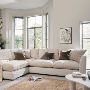 Palmer Textured Chenille Left Hand Corner Sofa
