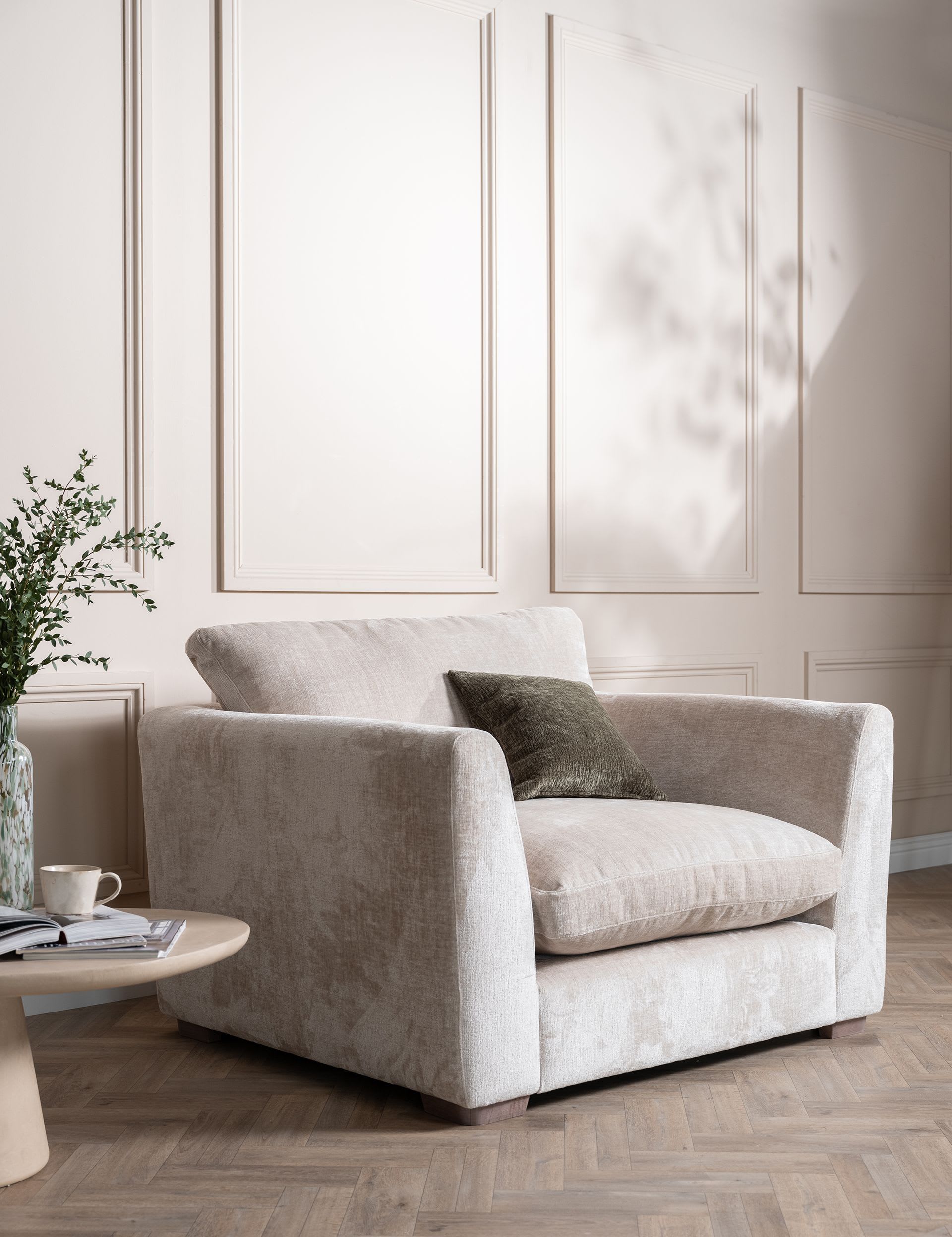 Palmer Textured Chenille Snuggle Chair