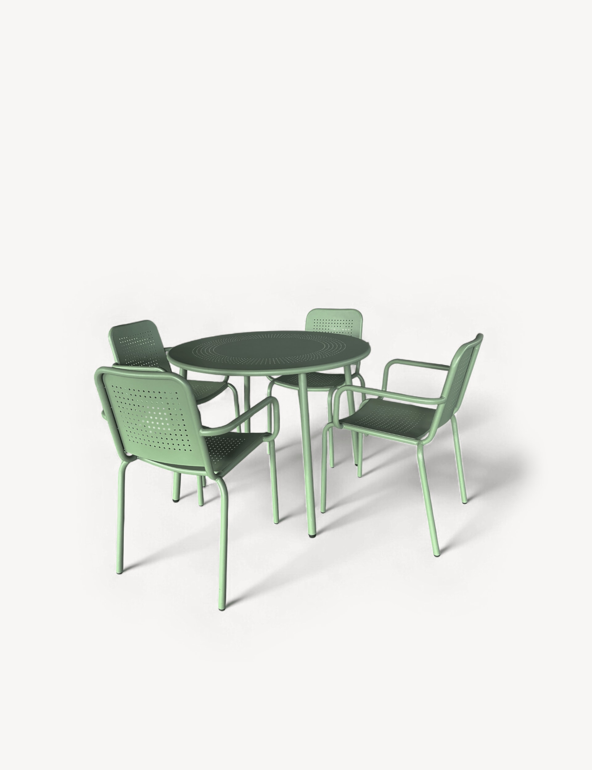 Porto 4 Seater Round Dining Set - Image 2