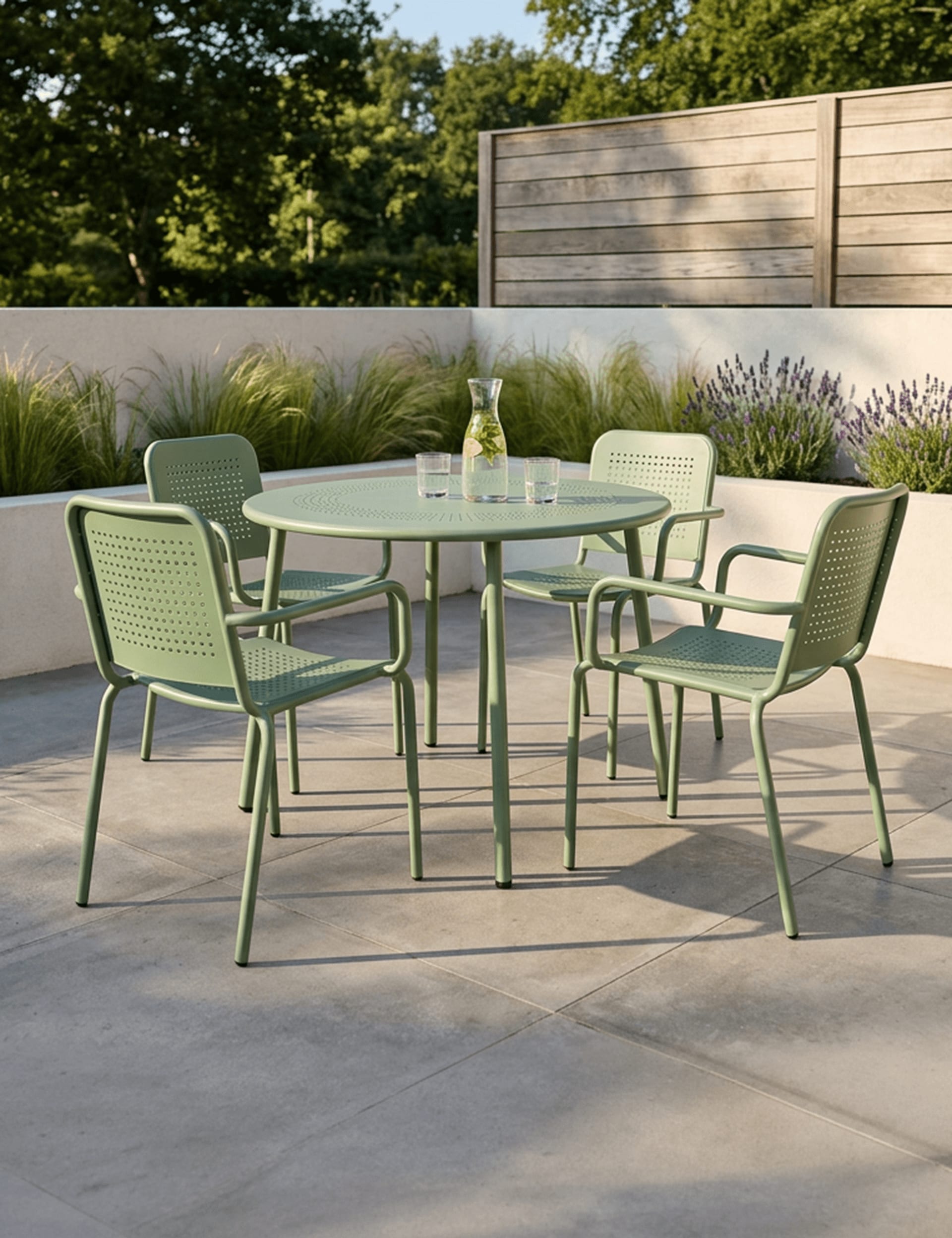 Porto 4 Seater Round Dining Set - Image 3