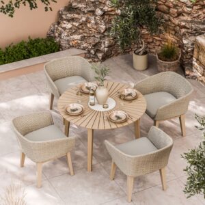 Roma 4 Seater Sunray Garden Dining Set