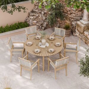 Roma 6 Seater Garden Table and Chairs
