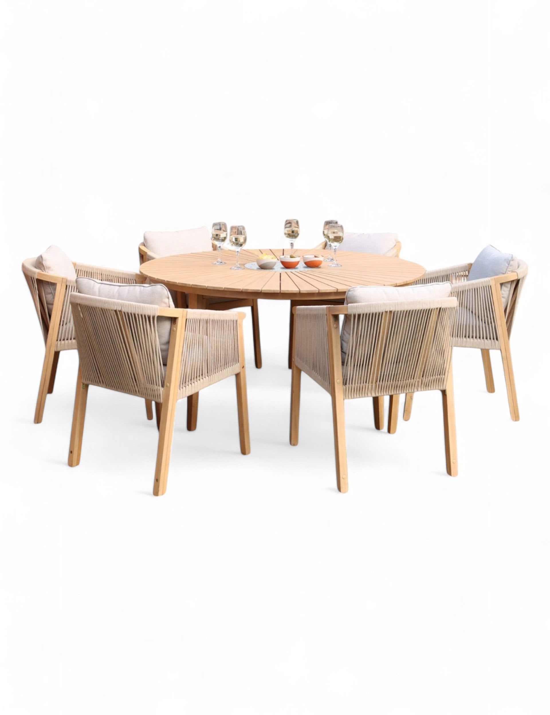 Roma 6 Seater Garden Table and Chairs - Image 2