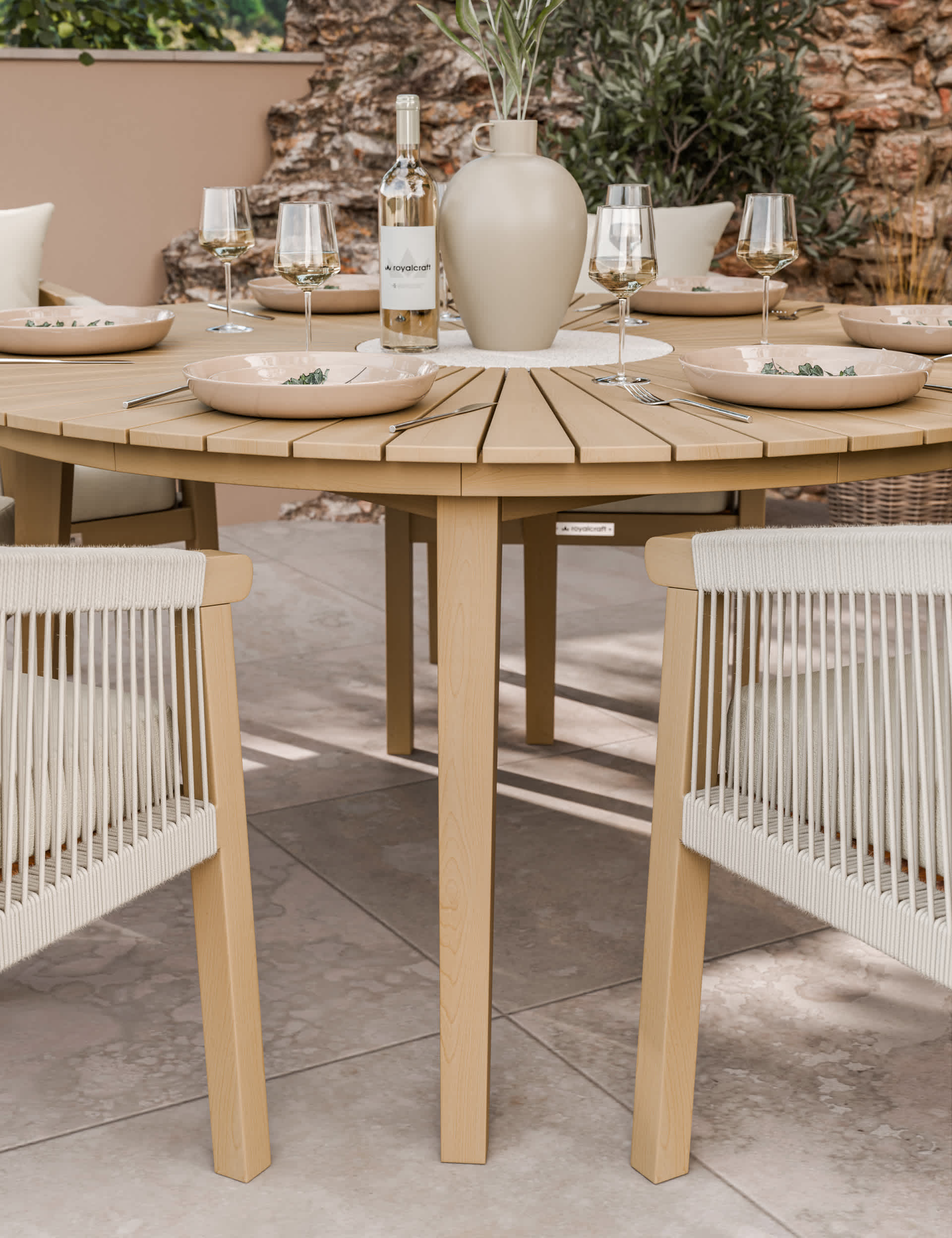 Roma 6 Seater Garden Table and Chairs - Image 3