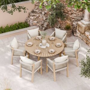 Roma 6 Seater Garden Table and Chairs