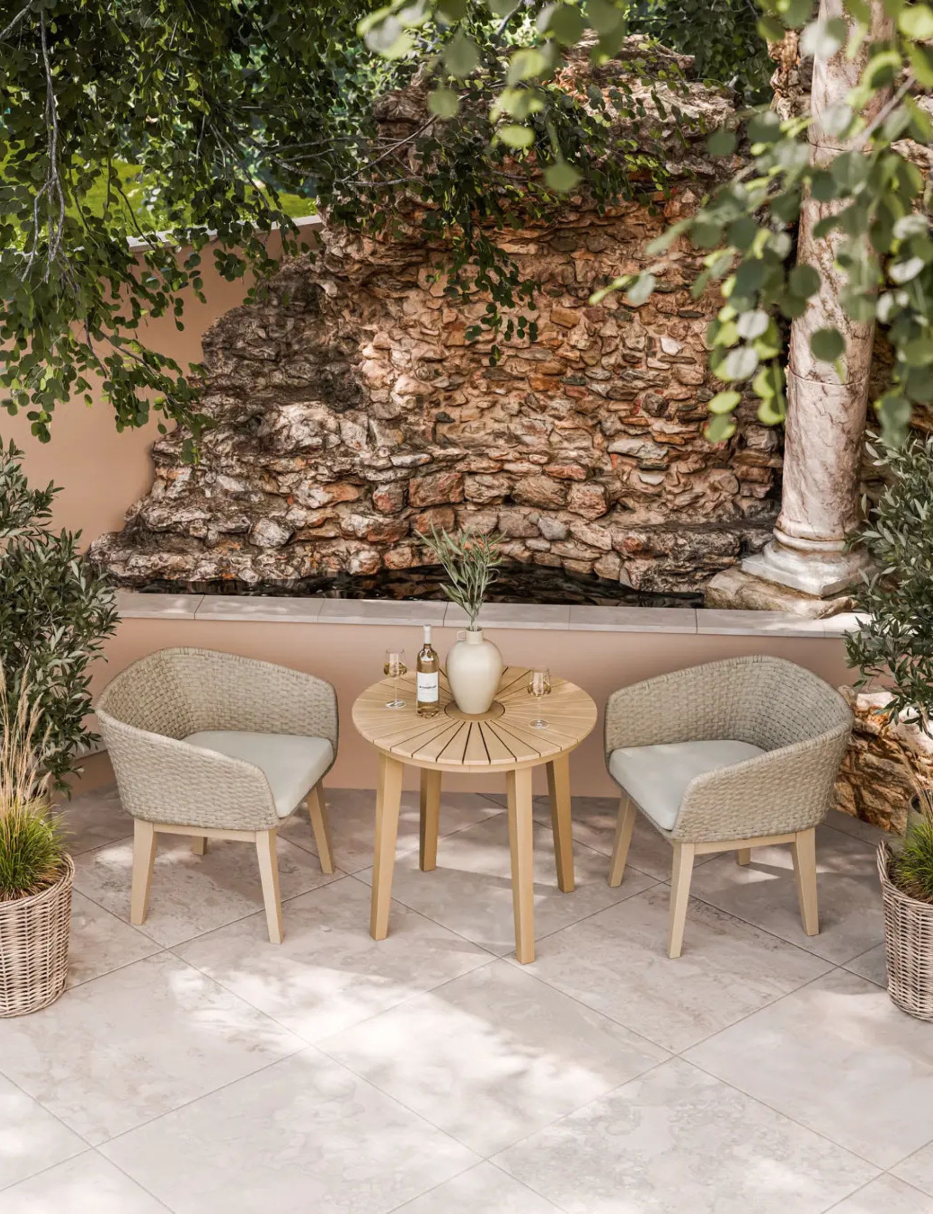 Roma Bistro Table and Eden Dawn Chairs