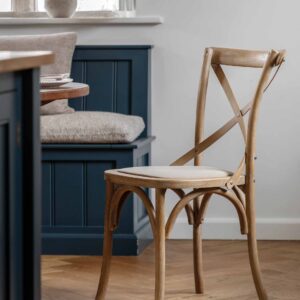 Set of 2 Pavilion Washed Linen Oak Chairs