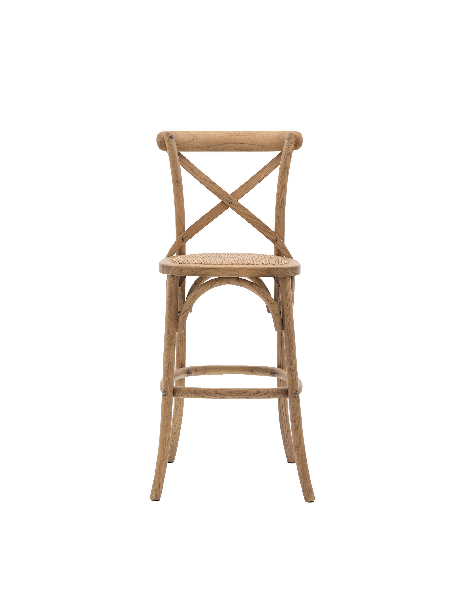 Set of 2 Rattan Bar Stools - Image 2