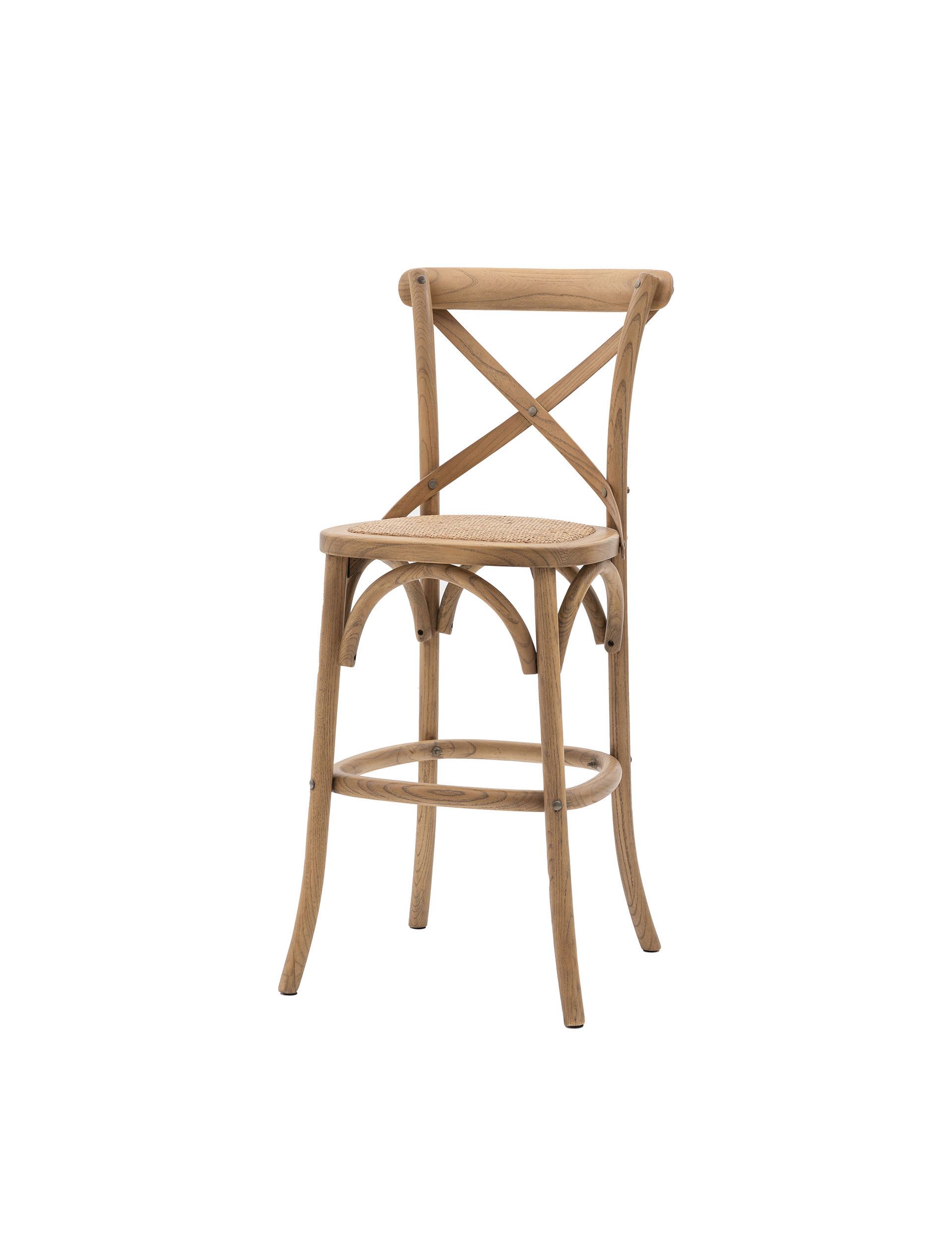 Set of 2 Rattan Bar Stools - Image 3