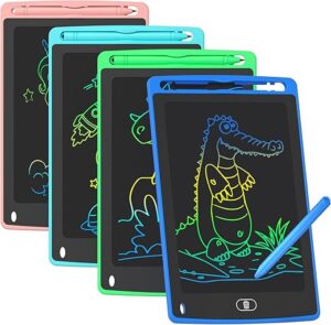 4 Pack LCD Writing Tablet for Kids, 8.5 Inch Colorful Doodle Board Drawing Tablet, Educational Learning Toys Birthday Gifts for Boys Girls Age 3 4...