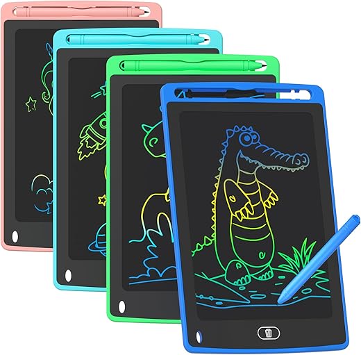 4 Pack LCD Writing Tablet for Kids, 8.5 Inch Colorful Doodle Board Drawing Tablet, Educational Learning Toys Birthday Gifts for Boys Girls Age 3 4... 4 Pack LCD Writing Tablet for Kids, 8.5 Inch Colorful Doodle Board Drawing Tablet, Educational Learning Toys Birthday Gifts for Boys Girls Age 3 4...