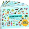 Animals Habitat 500+ Kids Sticker Book by Cupkin Toddler Airplane Travel Activity Coloring and Sticker Book, Road Trip Essentials, 12 Coloring...