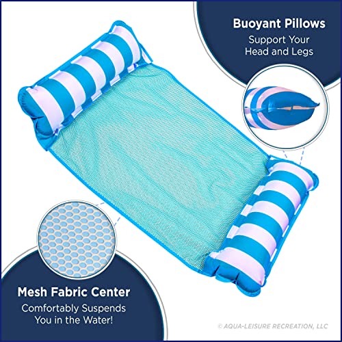 Aqua 4-in-1 Monterey Hammock Pool Float & Water Hammock, Multi-Purpose, Inflatable Pool Floats for Adults, Patented Thick, Non-Stick PVC Material,...