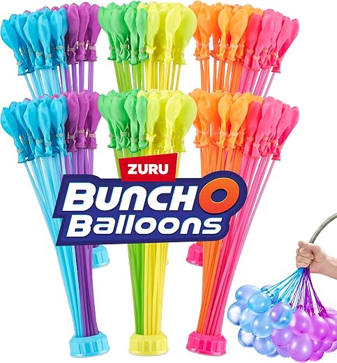 Bunch O Balloons Tropical Party (6 Pack) by ZURU, 200+ Rapid-Filling Self-Sealing Tropical Colored Water Balloons for Outdoor Family, Friends,...