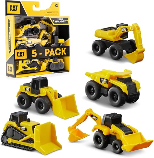Cat Construction Little Machines 5 Pack - Great Cake Toppers Cat Construction Little Machines 5 Pack - Great Cake Toppers