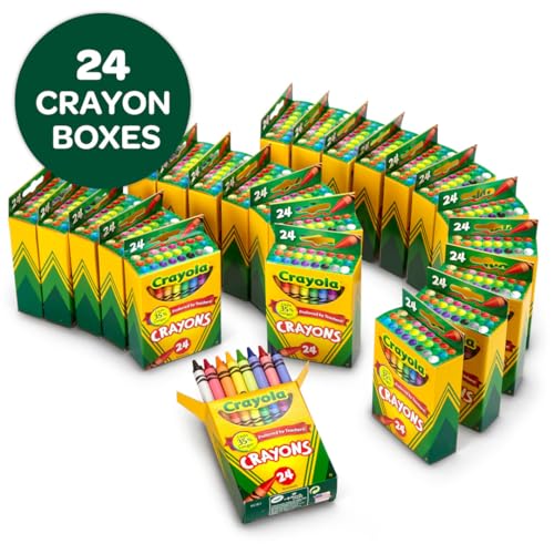 Crayola Crayons Bulk (24 Packs), Preschool Classroom Supplies, Coloring Book Supplies, School Crayons for Kids, Gifts, Ages 3+ Crayola Crayons Bulk (24 Packs), Preschool Classroom Supplies, Coloring Book Supplies, School Crayons for Kids, Gifts, Ages 3+