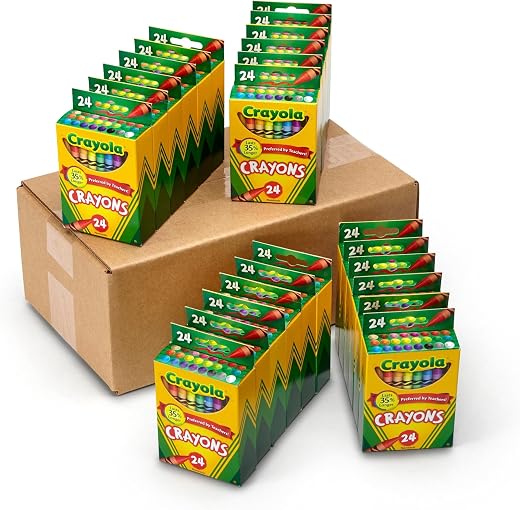 Crayola Crayons Bulk (24 Packs), Preschool Classroom Supplies, Coloring Book Supplies, School Crayons for Kids, Gifts, Ages 3+ Crayola Crayons Bulk (24 Packs), Preschool Classroom Supplies, Coloring Book Supplies, School Crayons for Kids, Gifts, Ages 3+