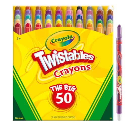 Crayola Mini Twistables Crayons for Kids (50ct), Cute Back to School Supplies for Kids, Crayons for Coloring Books, Gift for Toddlers Girls & Boys,... Crayola Mini Twistables Crayons for Kids (50ct), Cute Back to School Supplies for Kids, Crayons for Coloring Books, Gift for Toddlers Girls & Boys,...