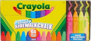 Crayola Ultimate Washable Chalk Collection (64ct), Bulk Outdoor Sidewalk Chalk for Kids, Outdoor Activities & Spring Crafts, Gifts for Kids Crayola Ultimate Washable Chalk Collection (64ct), Bulk Outdoor Sidewalk Chalk for Kids, Outdoor Activities & Spring Crafts, Gifts for Kids