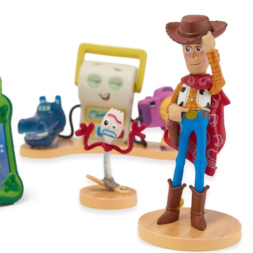 Disney Store Official Toy Story 5 Figure Set –7 Fully Sculpted Disney Figures Including Woody, Buzz, Forky, Lilypad, Bullseye, Jessie & Tech Trio...