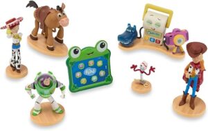 Disney Store Official Toy Story 5 Figure Set –7 Fully Sculpted Disney Figures Including Woody, Buzz, Forky, Lilypad, Bullseye, Jessie & Tech Trio...