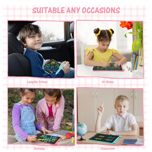 EooCoo Toddler Toys, LCD Writing Tablet for Kids 2 Pack, Toddler Travel Essentials Drawing Pad, Mess Free Coloring Books, Road Trip Activities, Age...