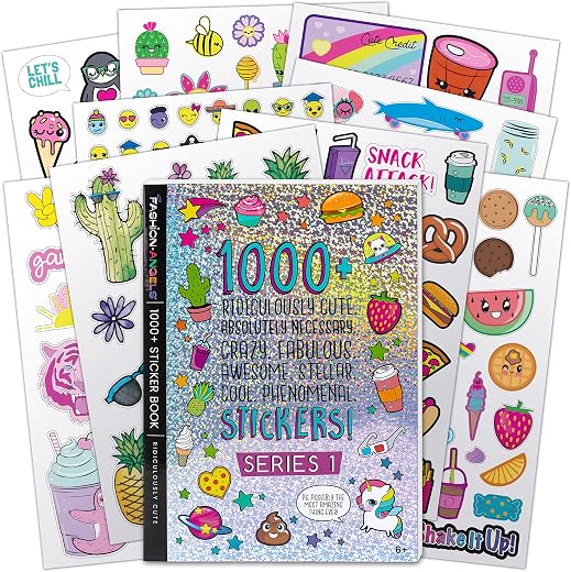 Fashion Angels 1000+ Ridiculously Cute Stickers for Kids - Fun Craft Stickers for Scrapbooks, Planners, Gifts and Rewards, 40-Page Sticker Book for... Fashion Angels 1000+ Ridiculously Cute Stickers for Kids - Fun Craft Stickers for Scrapbooks, Planners, Gifts and Rewards, 40-Page Sticker Book for...