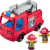 Fisher-Price Little People Toddler Toy Fire Truck Musical Push-Along Vehicle with 2 Figures for Pretend Play Ages 1+ Years Fisher-Price Little People Toddler Toy Fire Truck Musical Push-Along Vehicle with 2 Figures for Pretend Play Ages 1+ Years