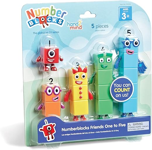 hand2mind Numberblocks Friends One to Five, Action Figure Set, Toy Figures & Playsets, Small Figurines for Kids, Counting Blocks, Numbers for... hand2mind Numberblocks Friends One to Five, Action Figure Set, Toy Figures & Playsets, Small Figurines for Kids, Counting Blocks, Numbers for...