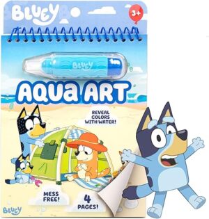 Horizon Group USA Bluey Aqua Art - Reusable Water Reveal Activity Pages With Water Pen for No-Mess Drawing and Coloring Horizon Group USA Bluey Aqua Art - Reusable Water Reveal Activity Pages With Water Pen for No-Mess Drawing and Coloring