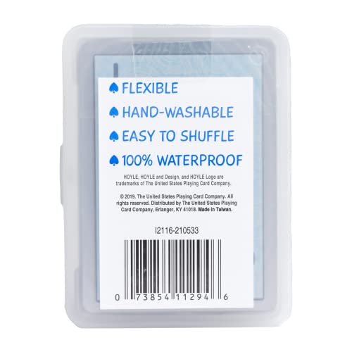 Hoyle Waterproof Playing Cards, Clear Plastic Deck of Cards for Outdoor Card Games, Camping, Beach, Pool & Travel Games (1 Deck) | playing-cards Hoyle Waterproof Playing Cards, Clear Plastic Deck of Cards for Outdoor Card Games, Camping, Beach, Pool & Travel Games (1 Deck) | playing-cards