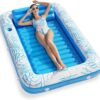 Inflatable Tanning Pool Lounger Float - Jasonwell 4 in 1 Sun Tan Tub Sunbathing Pool Lounge Raft Floatie Toys Water Filled Tanning Bed Mat Pad for...