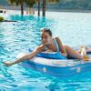 Inflatable Tanning Pool Lounger Float - Jasonwell 4 in 1 Sun Tan Tub Sunbathing Pool Lounge Raft Floatie Toys Water Filled Tanning Bed Mat Pad for...
