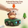 iPlay, iLearn Press to Go Car Toys for Toddlers 1-3, Baby Animal Racing Cars, Infant Play Vehicle Set, Baby Push Go Friction Car Toys for 6-9-12-18...